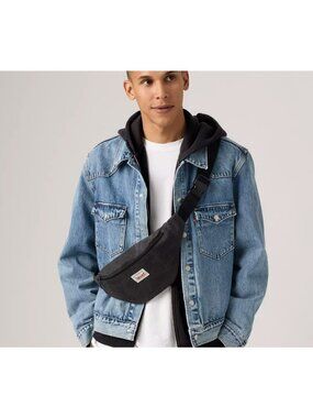 New Levi's Duboce Sling Bag Smoked Pearl Black